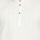 Printed Mandarin Collar Kurta, Off White, small image number null