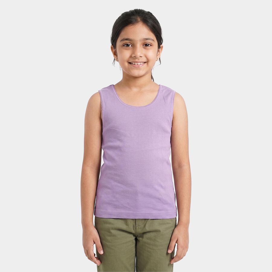 Girls' Vest, Lilac, large
