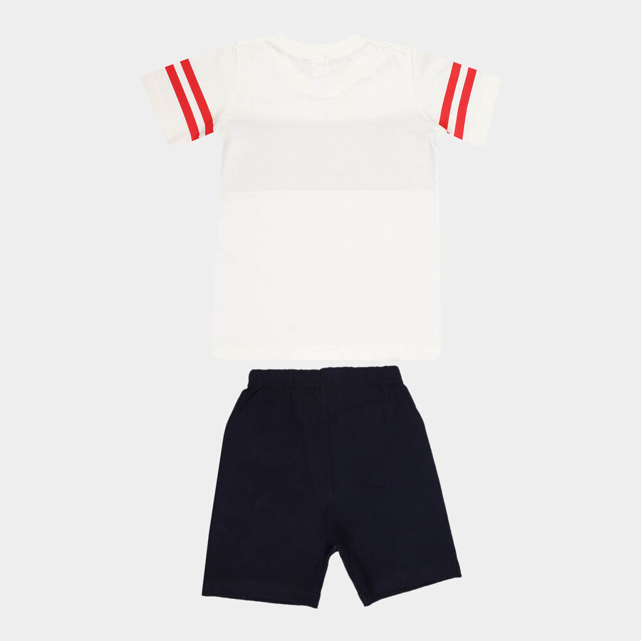 Boys Cotton Baba Suit, White, large image number null