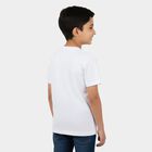 Boys' Half Sleeves T-Shirt, ऑफ व्हाइट, small