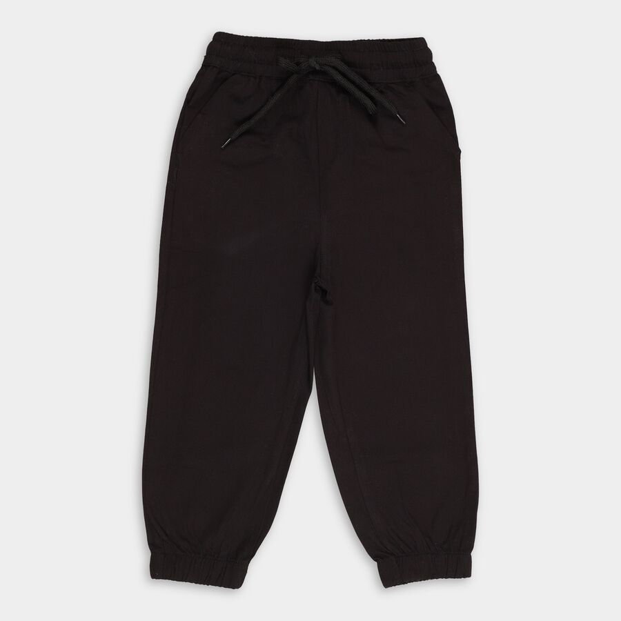 Boys'100% Cotton Trousers, काला, large image number null