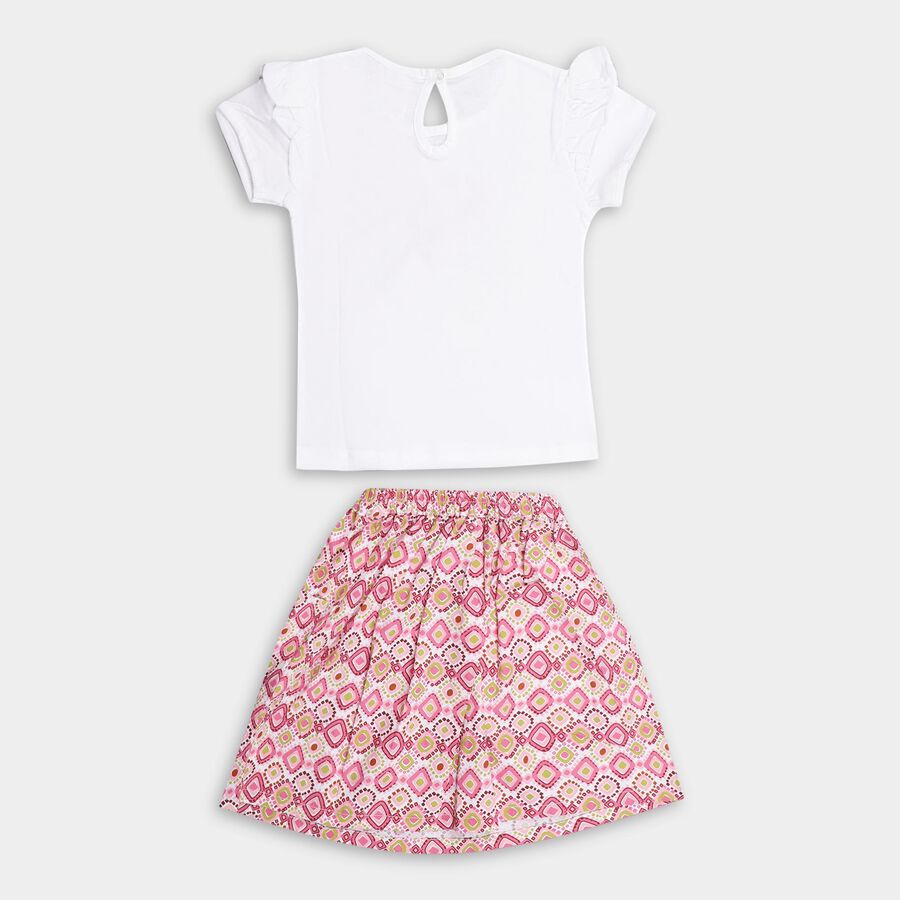 Girls' Top Skirt, Off White, large image number null