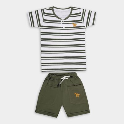 Boys' 100% Cotton Knit Baba Suit 