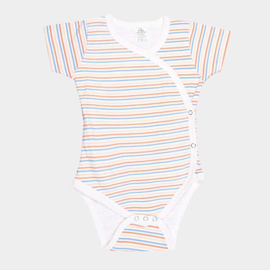 Infants Cotton Bodysuit, Peach, large image number null