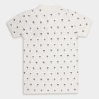 Boys' 100% Cotton Half Sleeves T-Shirt, सफ़ेद, small image number null