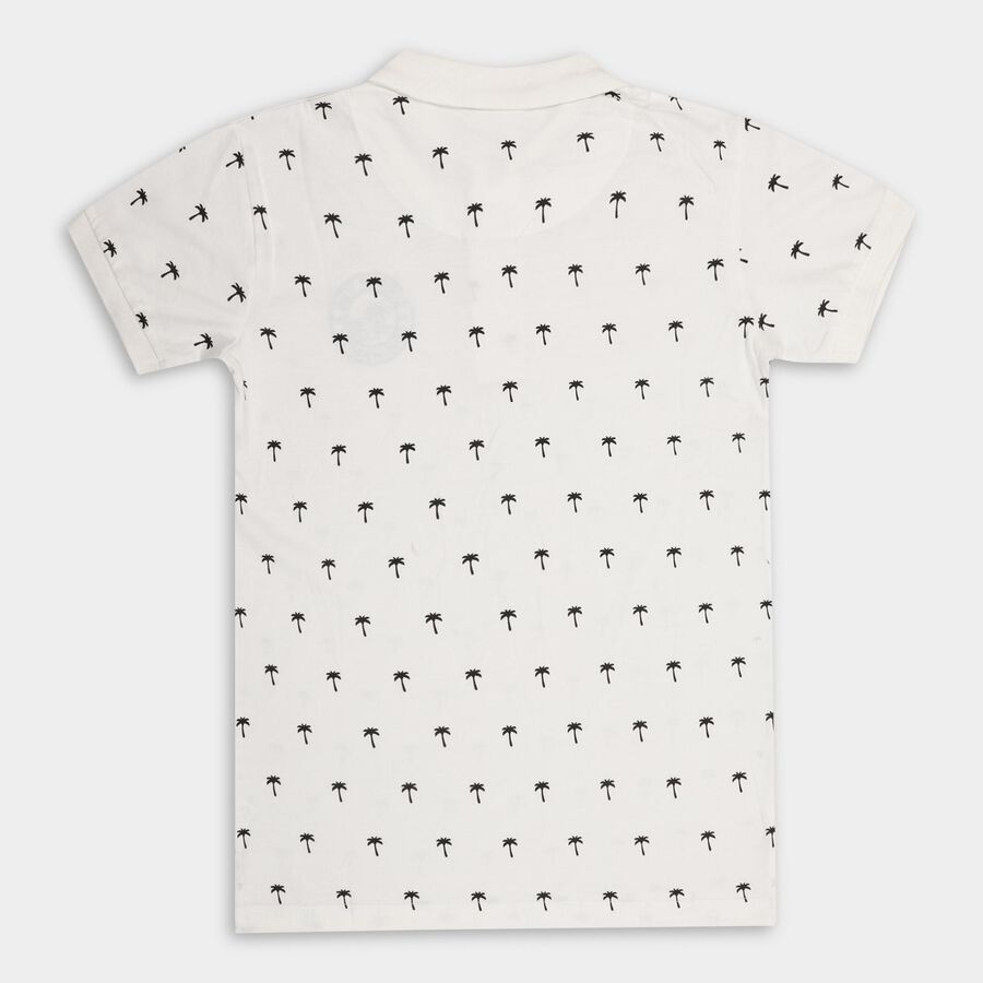 Boys' 100% Cotton Half Sleeves T-Shirt, सफ़ेद, large image number null