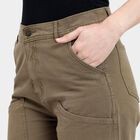 Ladies' 100% Cotton Trousers, Olive, small