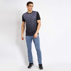 Printed Round Neck T-Shirt, Black, small image number null