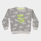 Boys Light Grey Crew Neck Casual Sweatshirt, Light Grey, small image number null