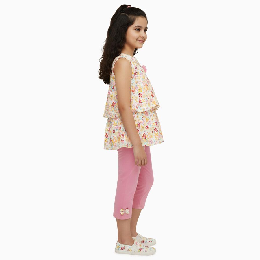 Girls' Capri Set, Pink, large