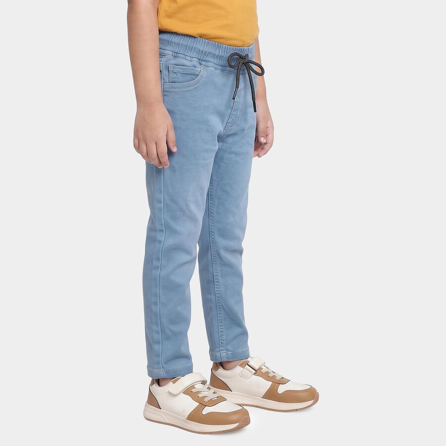Boys' Light Blue Drawstring Waist Jeans, Light Blue, large