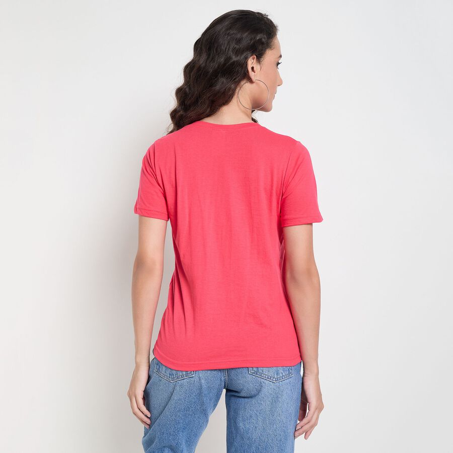 Ladies' Round Neck T-Shirt, Coral, large image number null