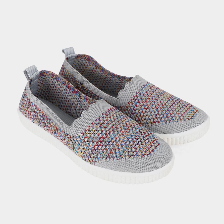 Women's Grey Slip-On Casual Shoes, Grey, large