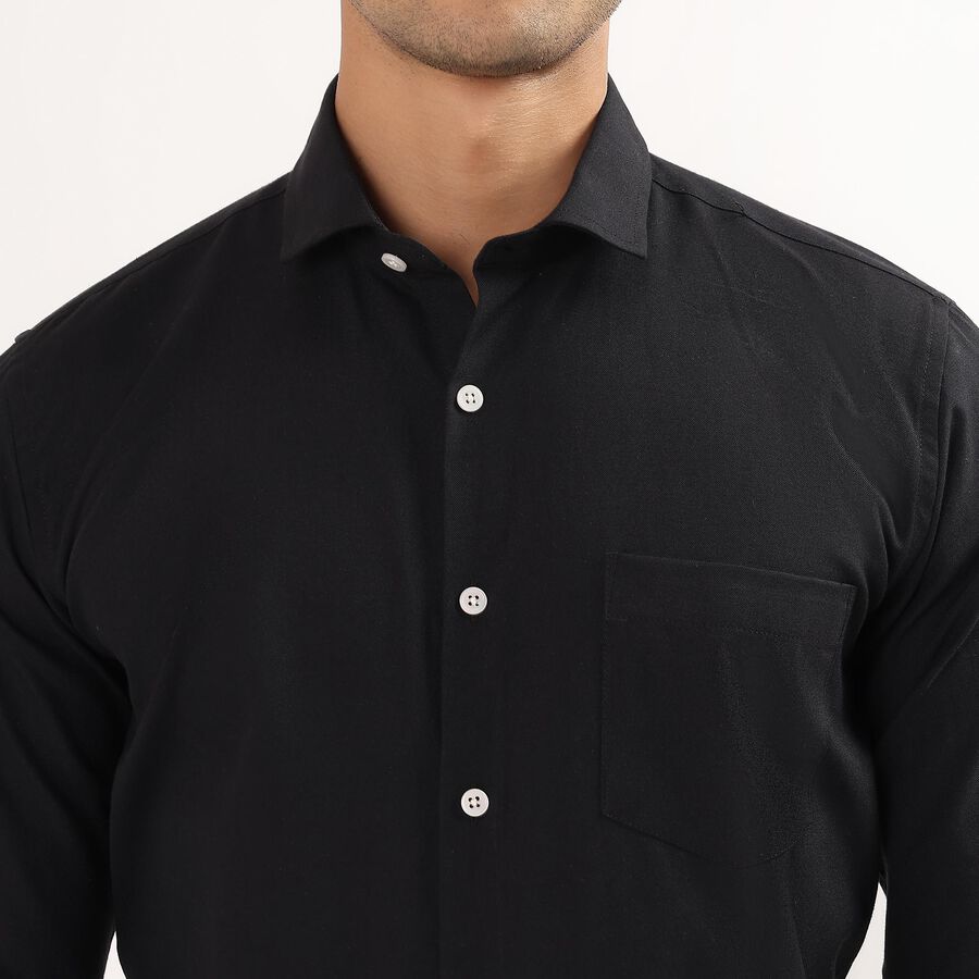 Men's Formal Shirt , काला, large image number null