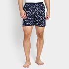 Men's 100% Cotton Boxers , Navy Blue, small