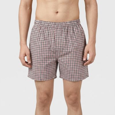 Men's White Regular Fit Solid Boxers