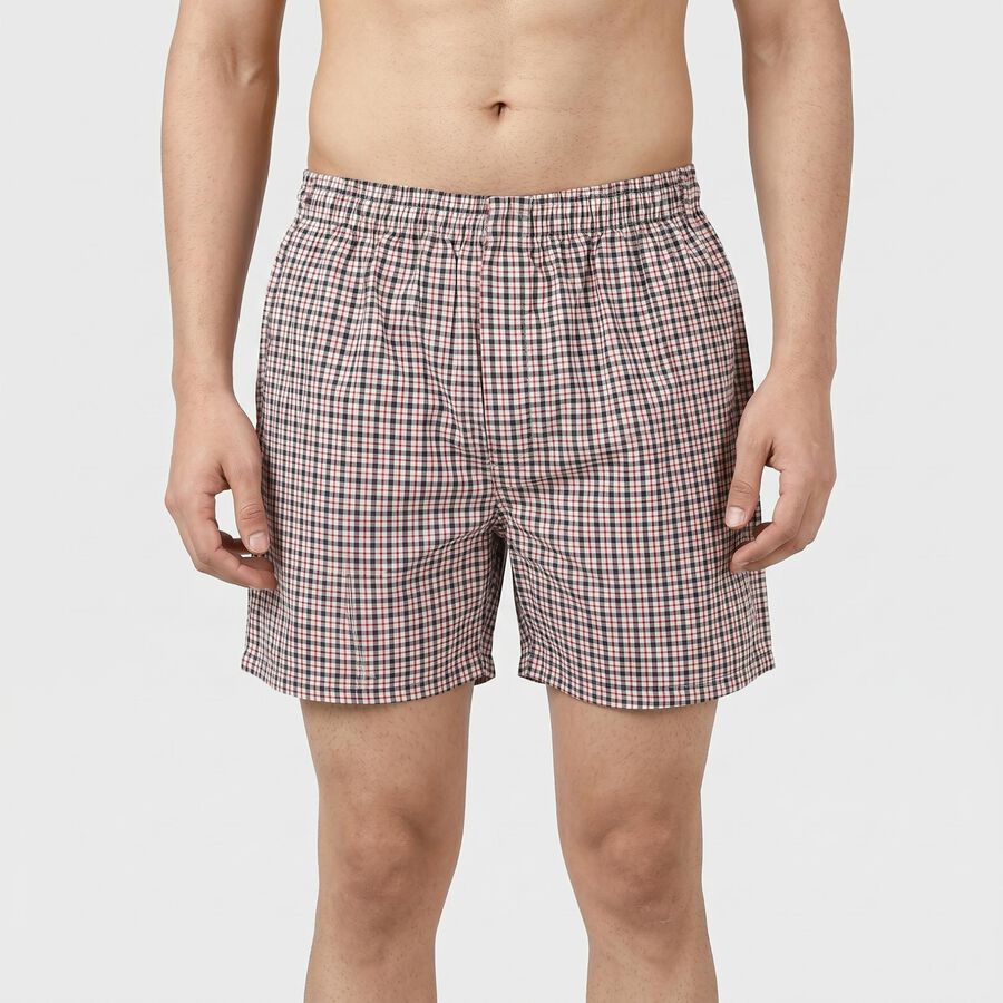Men's White Regular Fit Solid Boxers, White, large