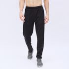 Men's Jet Black Regular Fit Paneled Track Pants, Black, small image number null