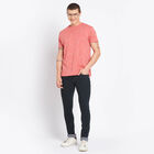 Cotton Round Neck T-Shirt, Peach, small image number null