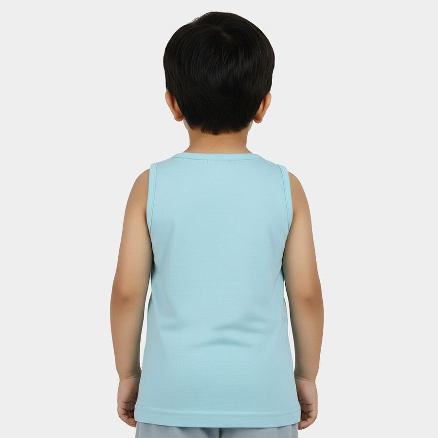 Boys Light Blue Round Neck Casual Boys T-Shirt, हल्का नीला, large