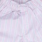 Infants' Light Pink Regular Fit Striped Half Pant, हल्का गुलाबी, small