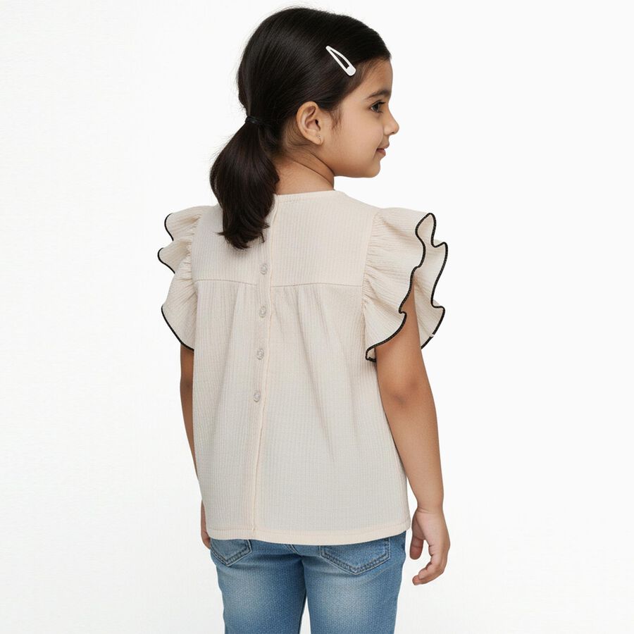 Girls' T-Shirt, ऑफ व्हाइट, large