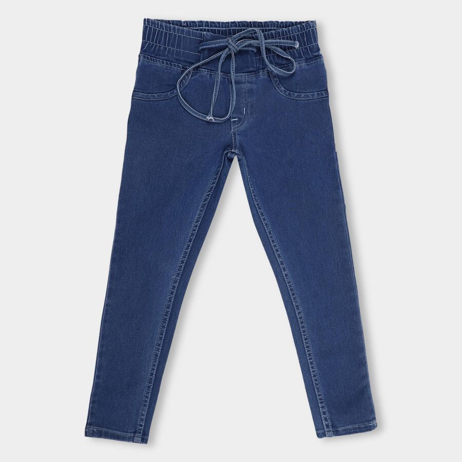 Girls' Jeans, Mid Blue, large image number null