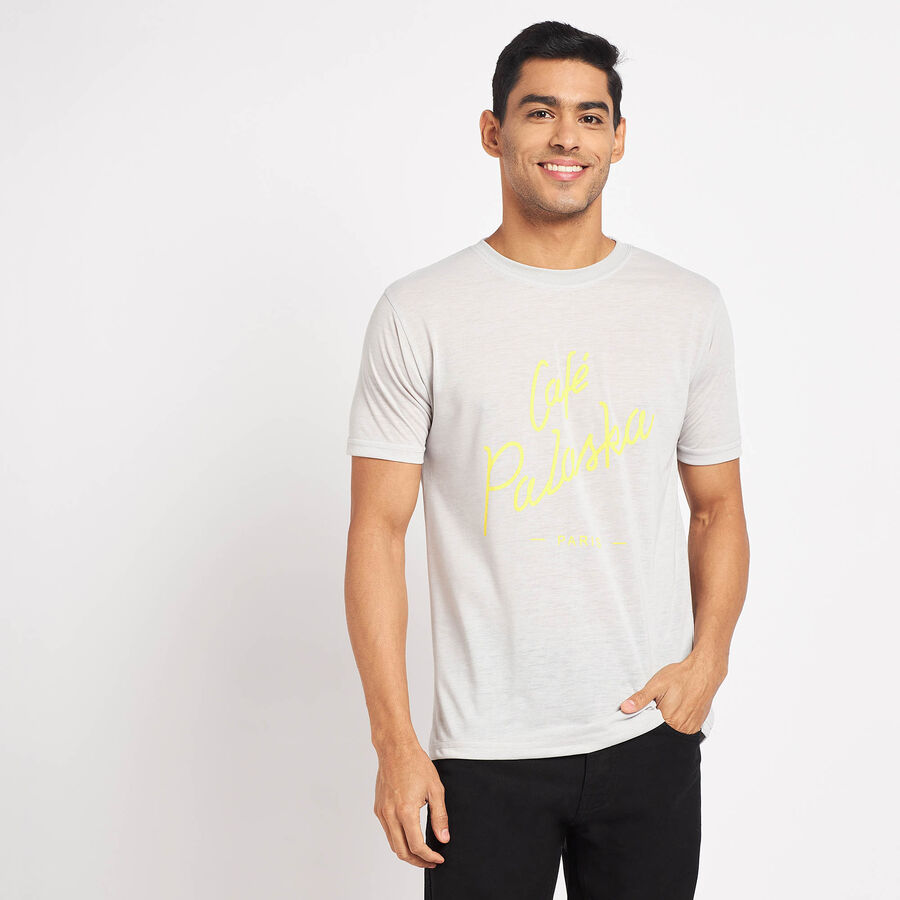 Round Neck T-Shirt, Light Grey, large image number null