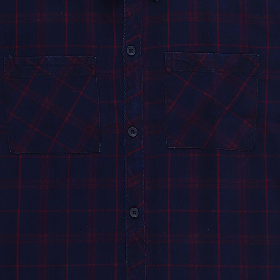 Boys' Casual Shirt, नेवी ब्लू, large image number null