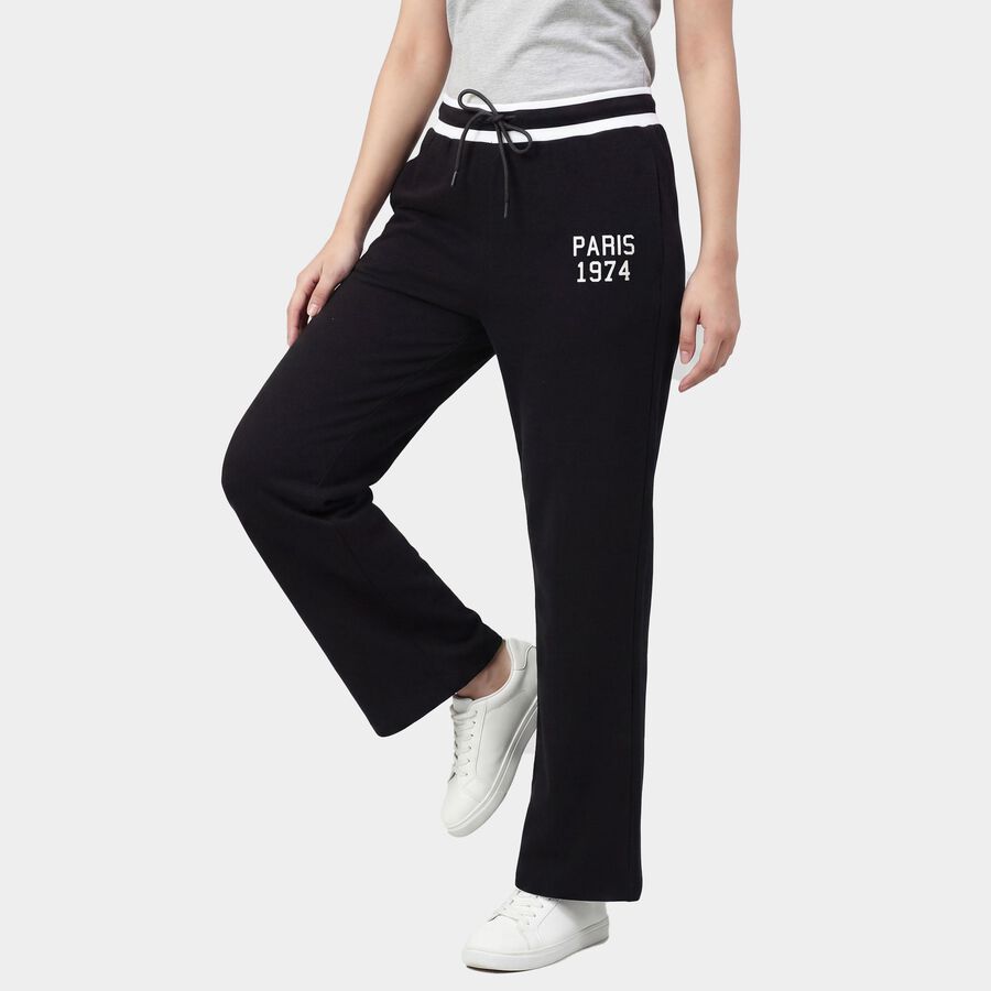 Ladies' Track Pants, काला, large