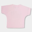 Girls' Light Pink Crew Neck Short Sleeve T-Shirt, Pink, small image number null