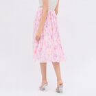 Women's Pink Pleated Calf Length Skirt, गुलाबी, small image number null