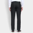 Men's Slim Fit Formal Trousers , काला, small image number null