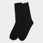 Men's Socks (Pack of 2), काला, small