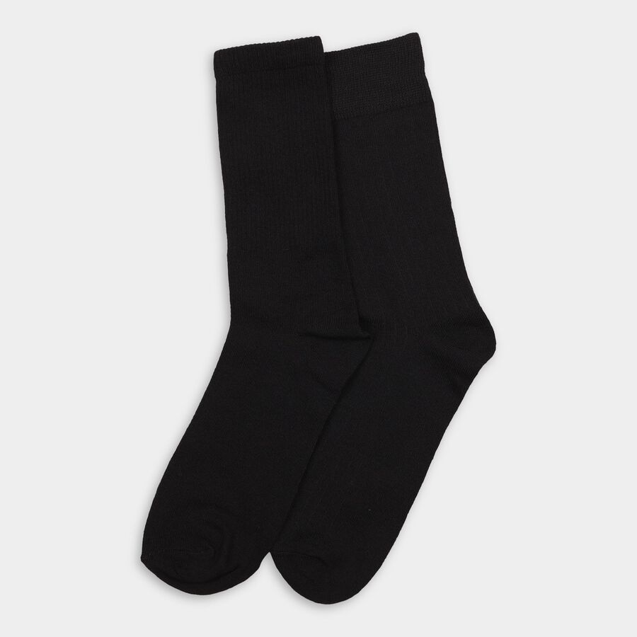 Men's Socks (Pack of 2), काला, large