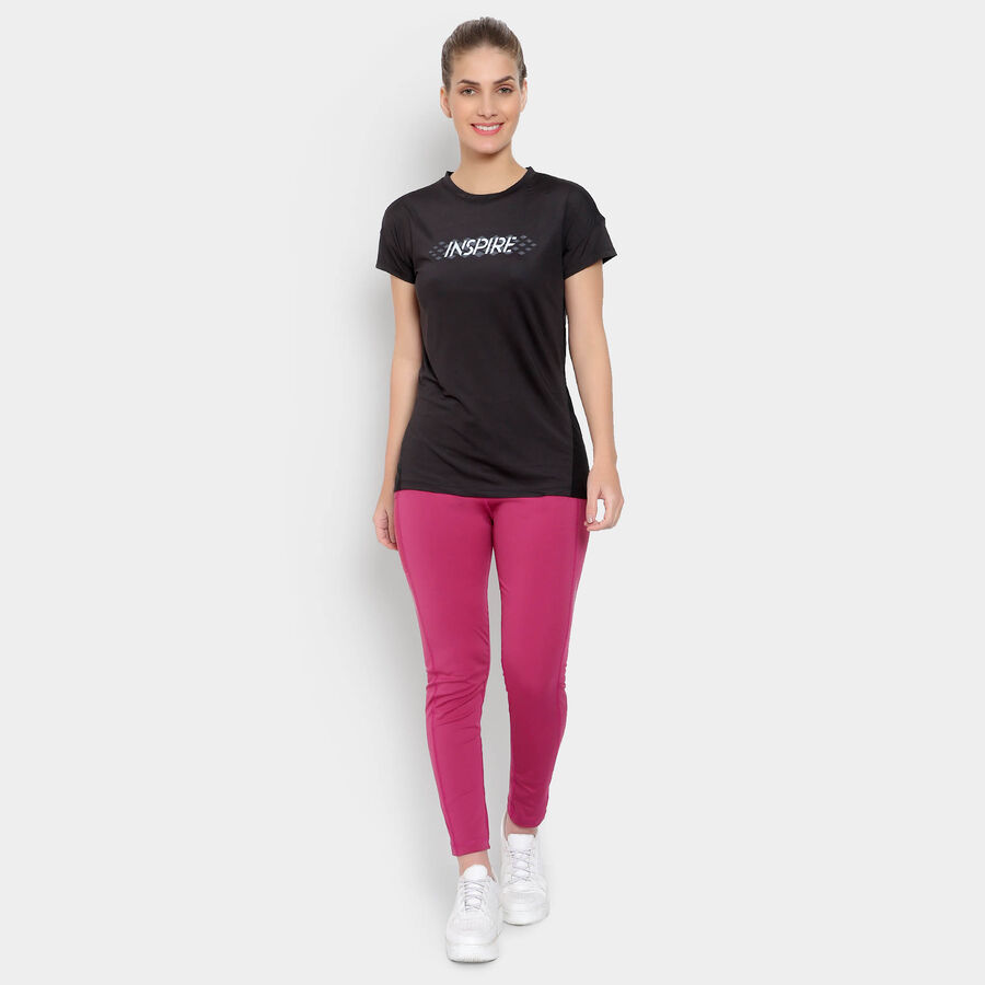 Round Neck T-Shirt, Black, large image number null