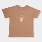 Girls' 100% Cotton T-Shirt, Brown, small image number null