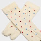 Women Cream Regular Fit Polka Dot Pack of 1 Socks, ऑफ व्हाइट, small