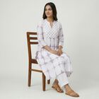 Women's Lilac Viscose Round Neck Solid Kurta, Lilac, small