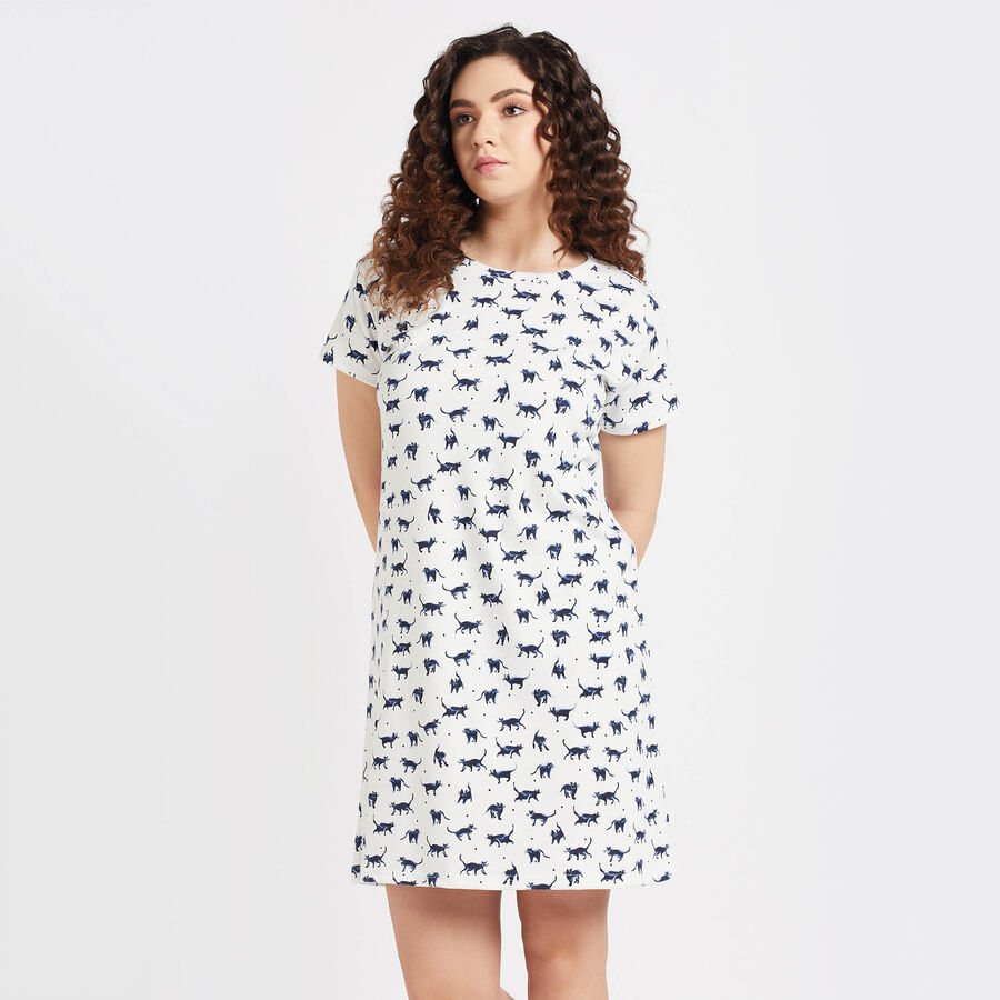 All Over Print Nighty, सफ़ेद, large image number null