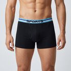 Men's Navy Blue Regular Fit Solid Trunks, नेवी ब्लू, small