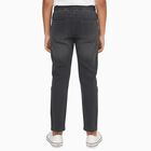 Boys' Charcoal Black Regular Fit Elastic Waist Jeans, Light Grey, small