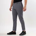 Men's Slim Fit Casual Trousers , हल्का नीला, small image number null