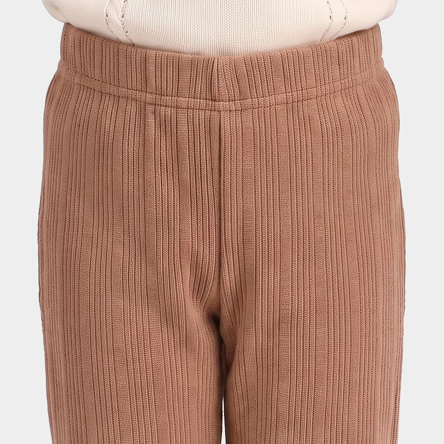 Girls Brown Long Johns Thermal, भूरा, large