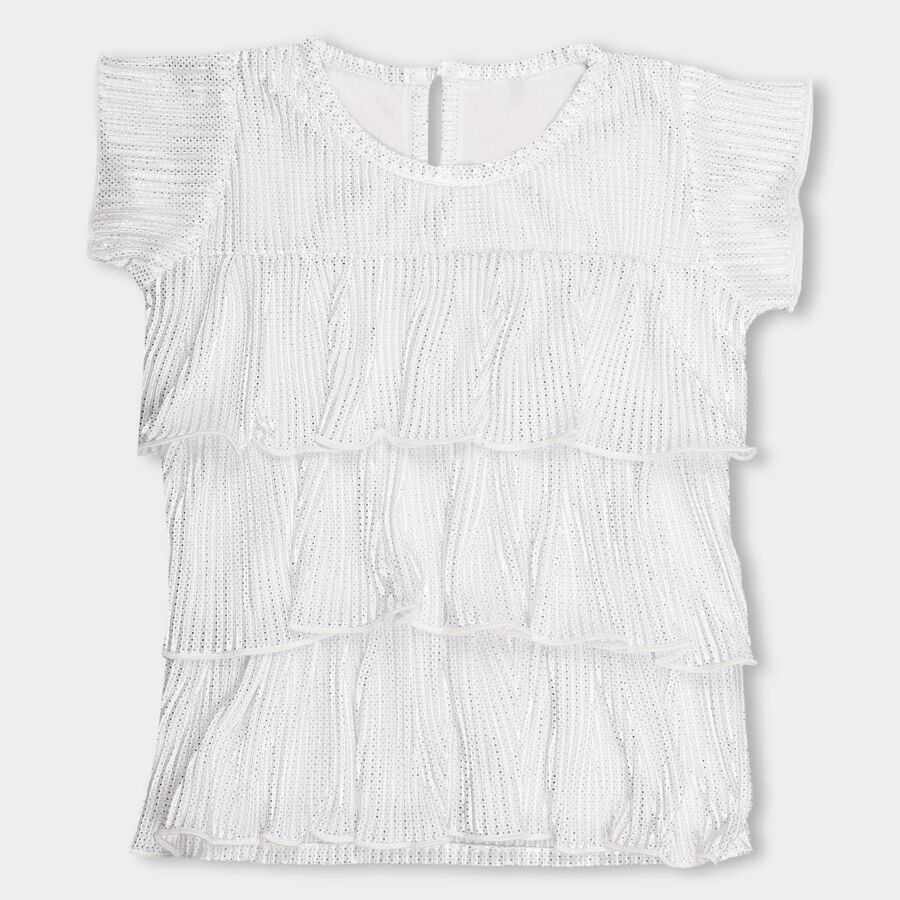 Girls' T-Shirt, सफ़ेद, large image number null