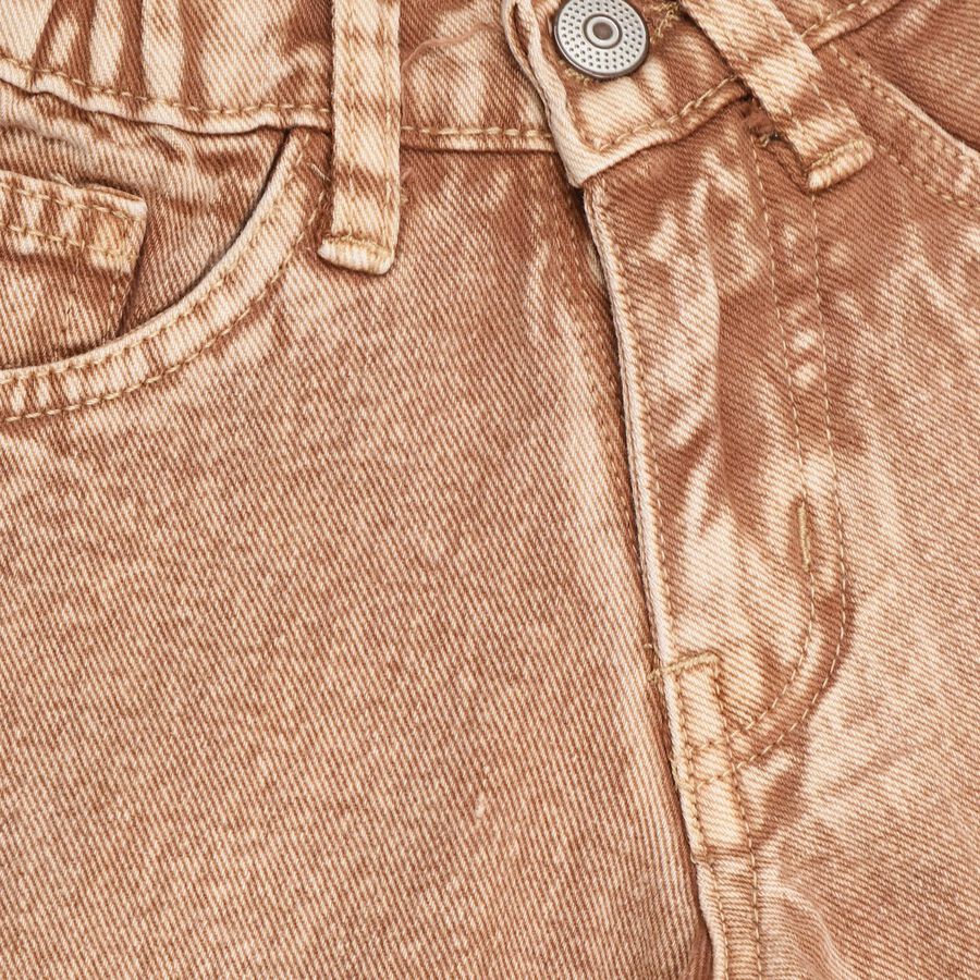 Boys' 100% Cotton Jeans, Brown, large image number null