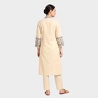 Women's Off White V-Neck Ethnic Set, Off White, small