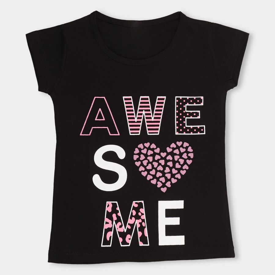 Girls' T-Shirt, Black, large image number null