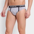 Men's Briefs, मिश्रित हल्का ग्रे, small