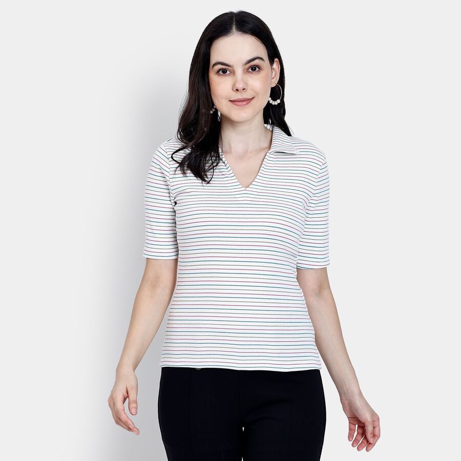 Ladies' Top, ऑफ व्हाइट, large image number null